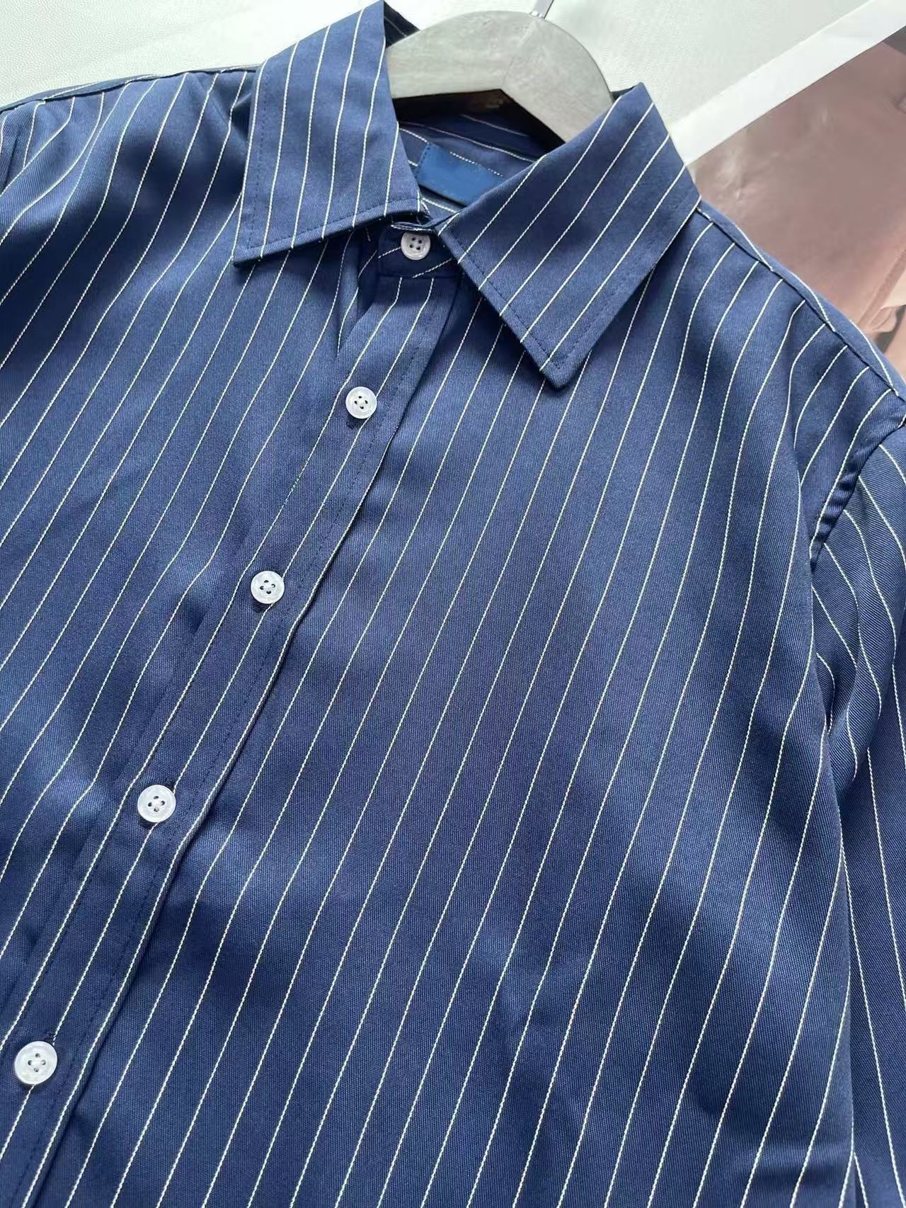 40087229 RL-Relaxed Fit Pinstripe Cotton Shirt