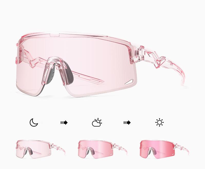Intelligent Photochromic Cycling Glasses, UV Protection Bicycle Goggles for Men and Women