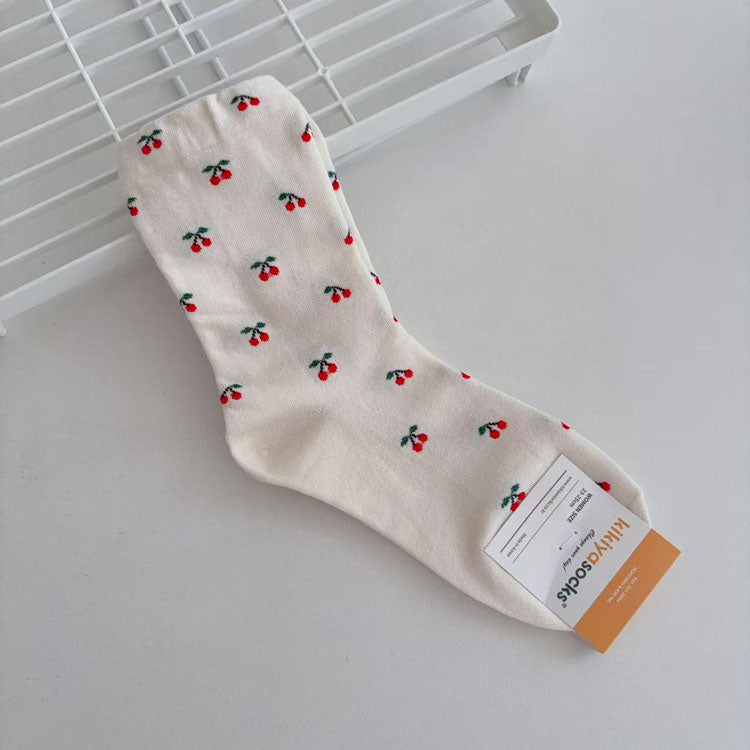 40280183 Korean socks women kikiyasocks autumn new cherry girls  socks