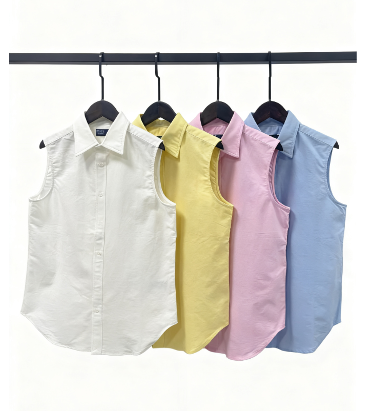 40100385 RL Pony-Cotton Oxford Sleeveless Shirt