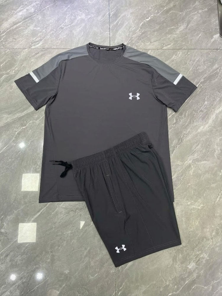51145759 Men's Quick Dry Sports Suit 2-Piece Workout T-Shirt & Shorts Set