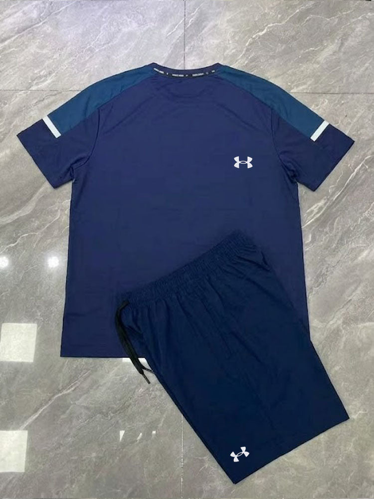 51145759 Men's Quick Dry Sports Suit 2-Piece Workout T-Shirt & Shorts Set