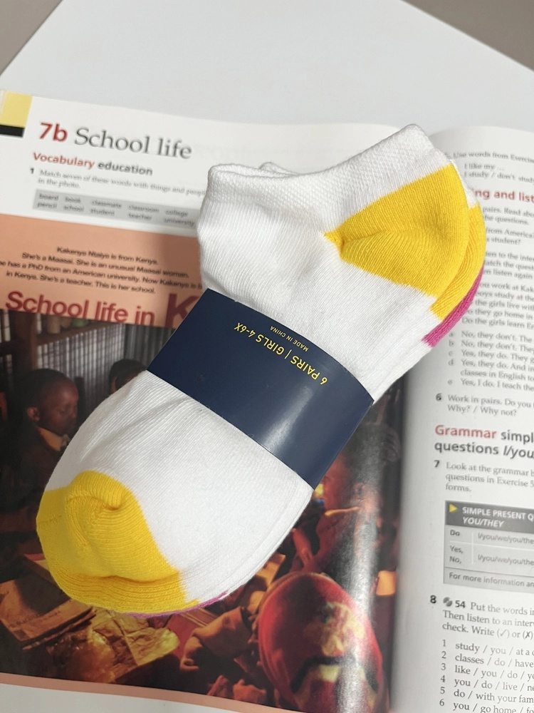 40309937 For Kid macaron-colored cotton socks(6 pairs)