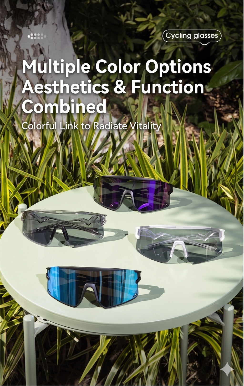 Intelligent Photochromic Cycling Glasses, UV Protection Bicycle Goggles for Men and Women