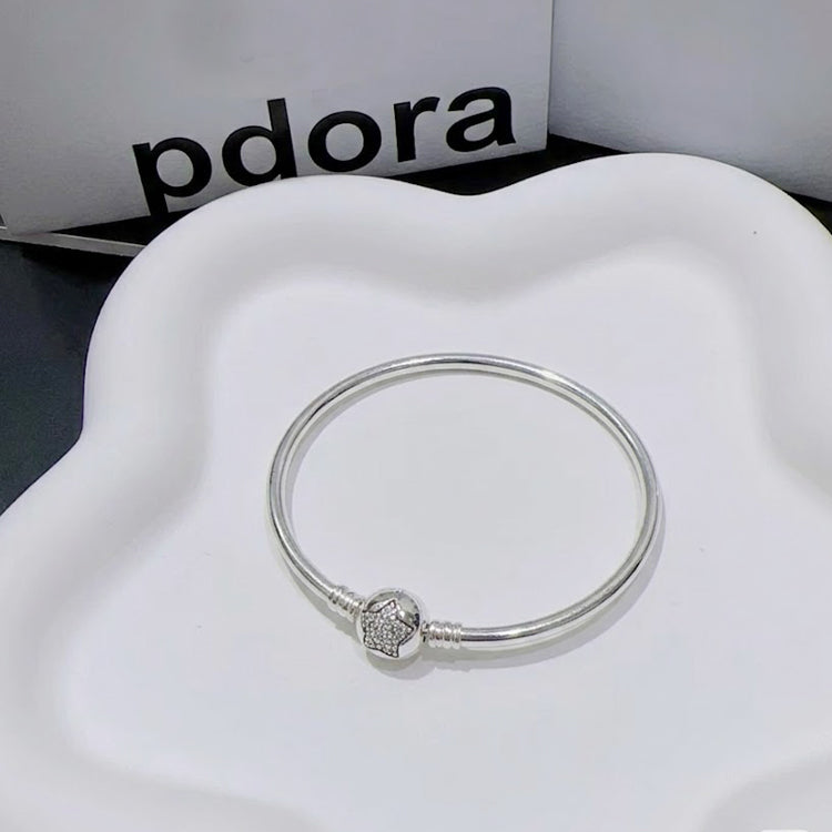 Sterling Silver Five-Pointed Star Simple Bracelet