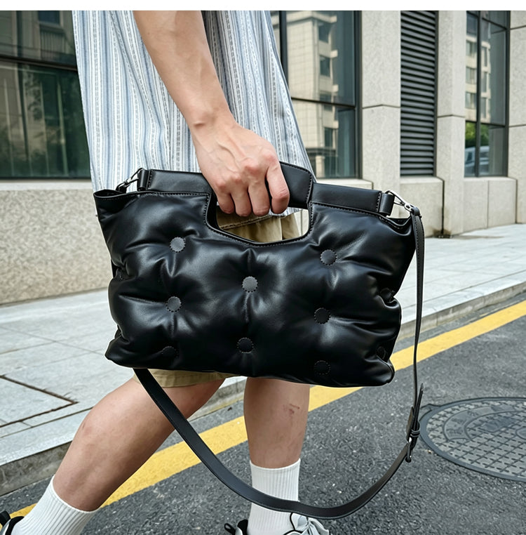 51170583 Puffy Cloud Shoulder Bag Soft PU Leather Adjustable Strap Large Capacity Crossbody Handbag