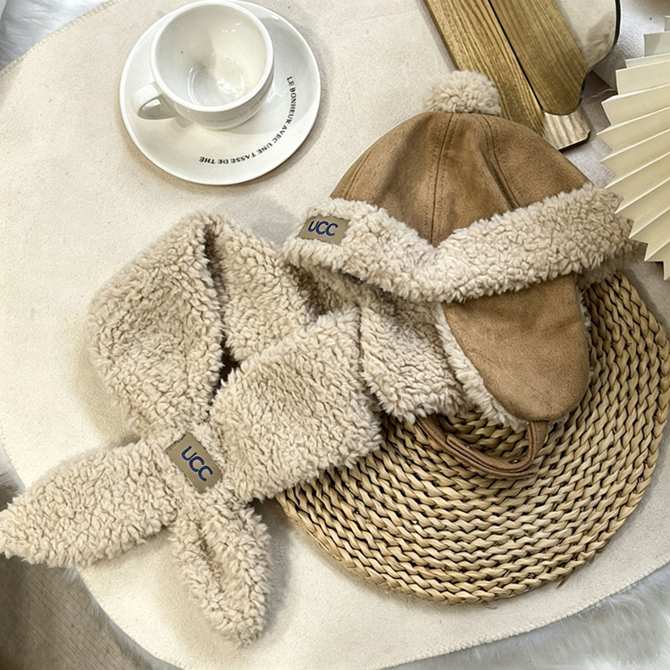 Winter Fleece Ear Flap Hat, Warm Thick Trapper Hat with Ear Cover for Cold Weather（only hat） - 40789606