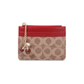 51211640 Women Cherry Pendant Card Holder Pattern PU Leather Mini Coin Purse Wallet