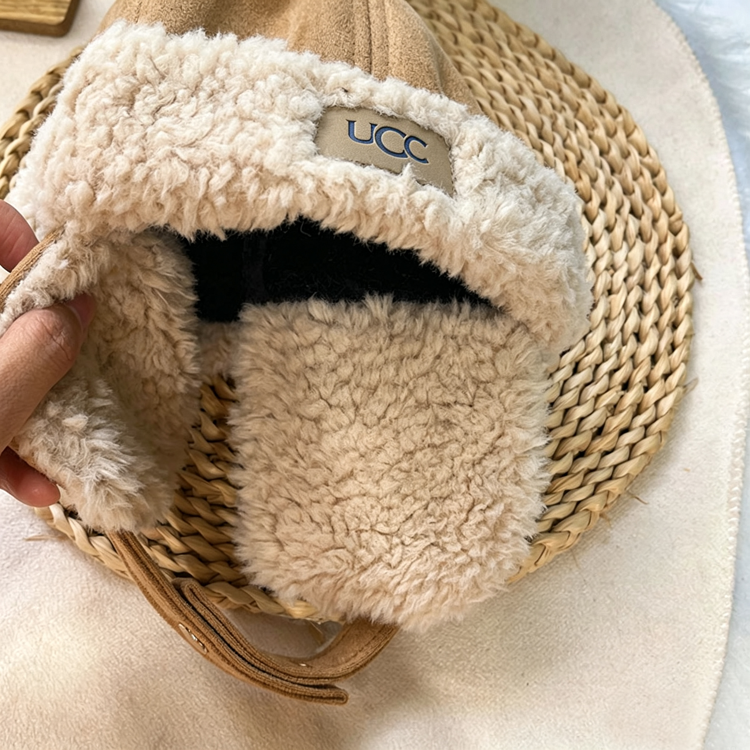 Winter Fleece Ear Flap Hat, Warm Thick Trapper Hat with Ear Cover for Cold Weather（only scarf） - 40789606