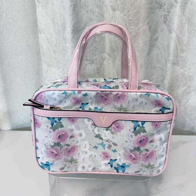 51337439  Women Portable Travel Makeup Bag Large Capacity Cosmetic Storage Handbag Multiple Prints