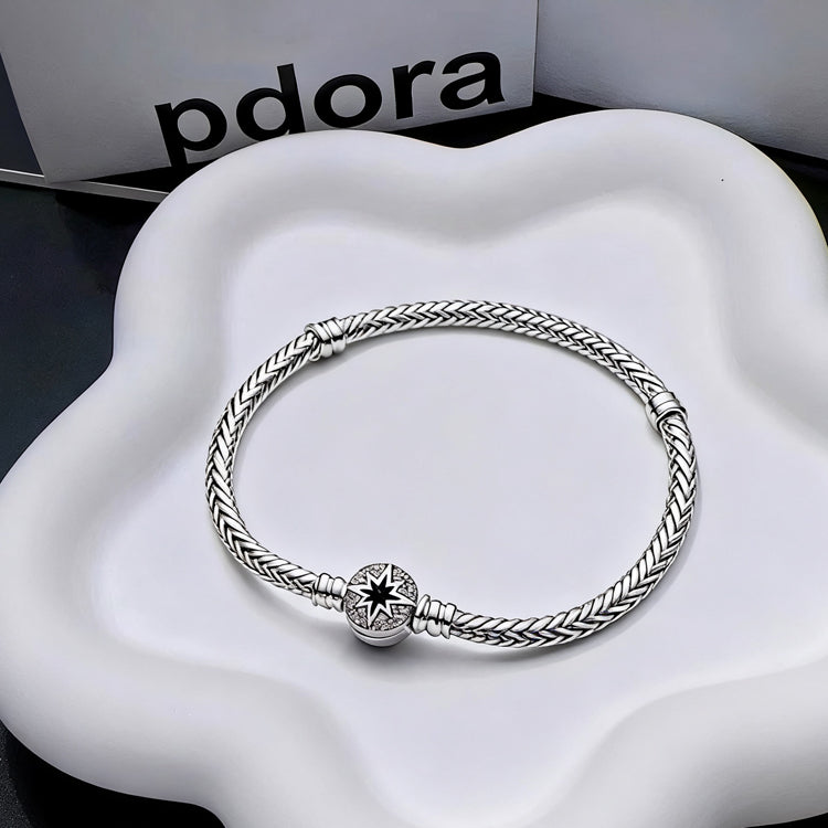 Sterling Silver Snake Bone Bracelet