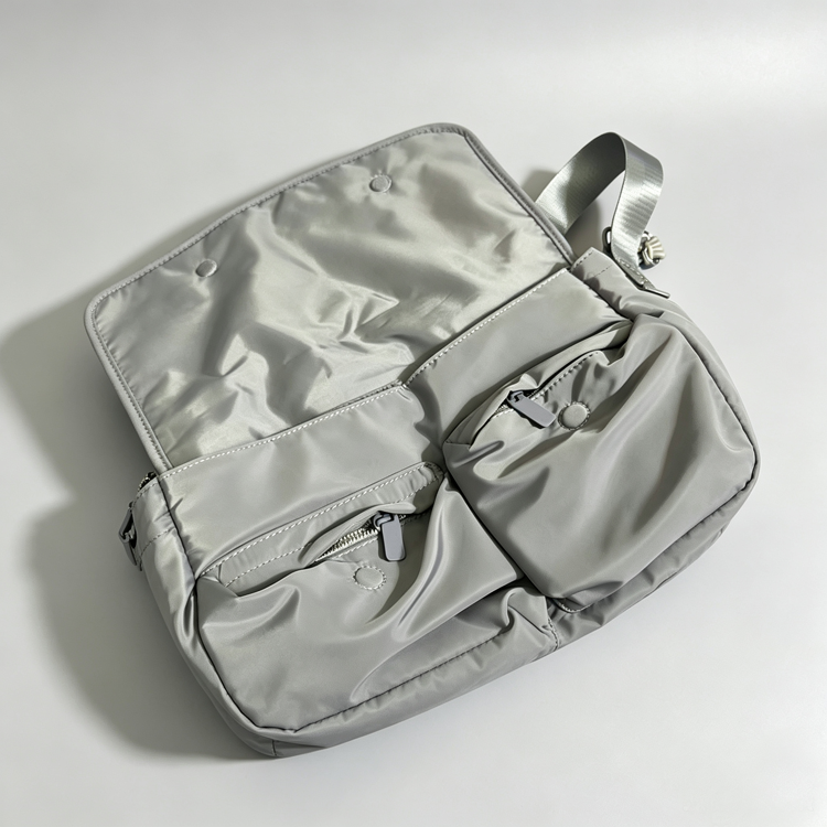 51290617 Women Nylon Shoulder Crossbody Bag, Casual Flap Messenger Bag Multiple Colors