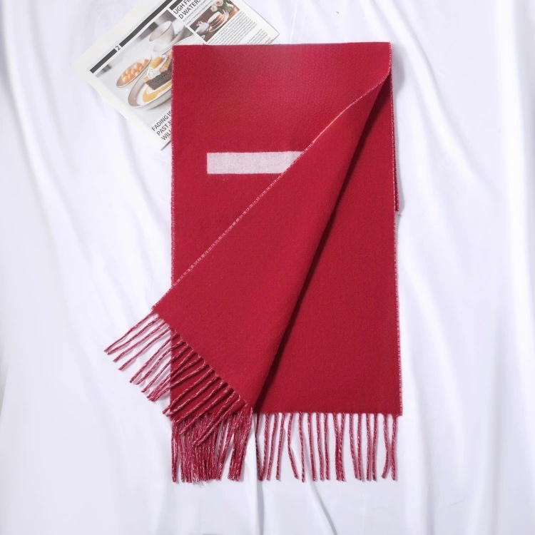Letter Print Tassel Scarf Zebra Stripe Warm Winter Shawl Soft Neck Wrap for Men Women - 51309277