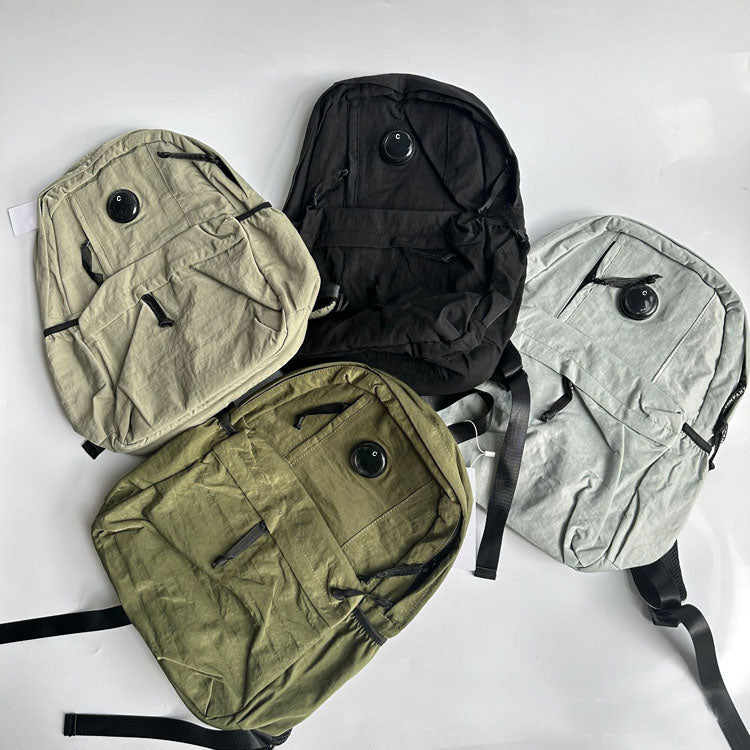 51155426 Washed Nylon Casual Backpack Multi Pocket Lightweight Travel School Daypack Multiple Colors