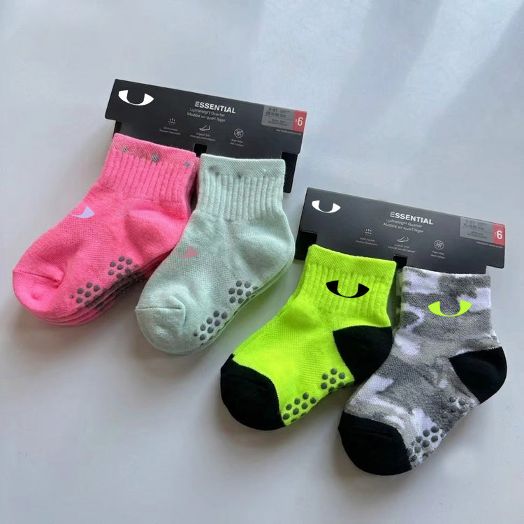 51148057 Toddler Kids Cushioned Athletic Ankle Socks Colorful Sport Socks For 6 Months-4 Years Old