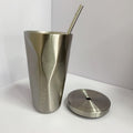 51194346 Stainless Steel Insulated Tumbler With Straw Reusable Travel Coffee Cup for Cold Hot Drinks