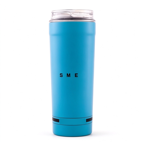 51357101 Colorful Stainless Steel Tumbler, Insulated Travel Coffee Cup With Flip Straw Lid ( Straight )