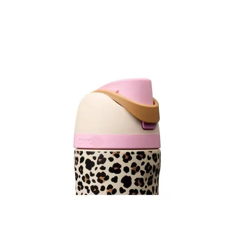 51356983 Pink Leopard Print Insulated Water Bottle, Stainless Steel Reusable Thermos for Outdoor Travel