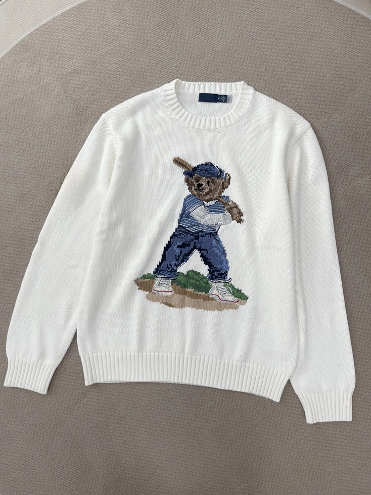 Men's Baseball Bear Knit Sweater