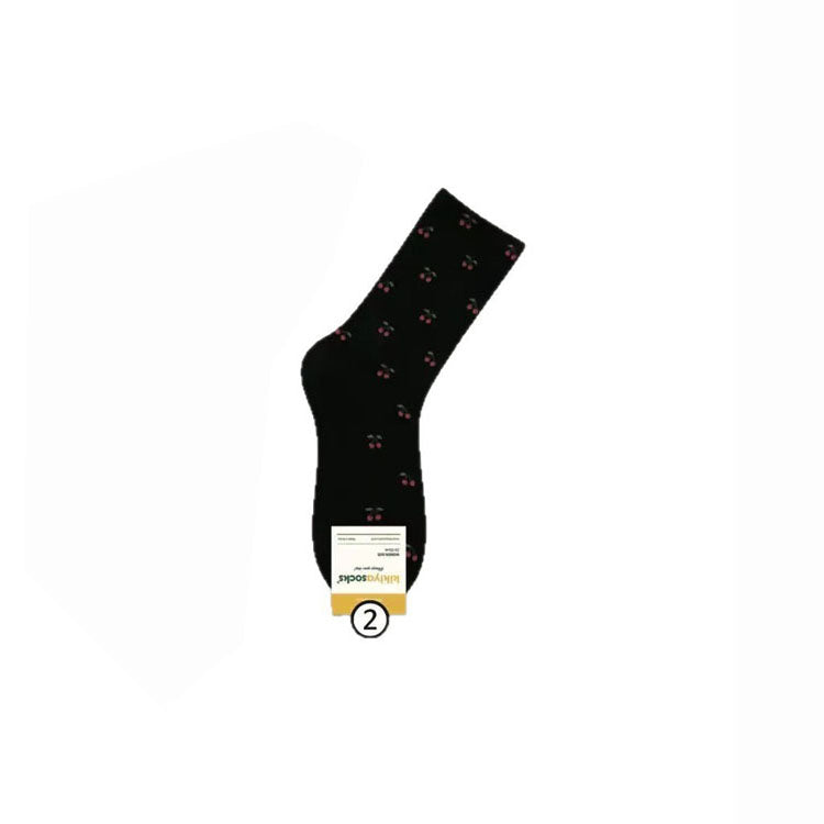40280183 Korean socks women kikiyasocks autumn new cherry girls  socks