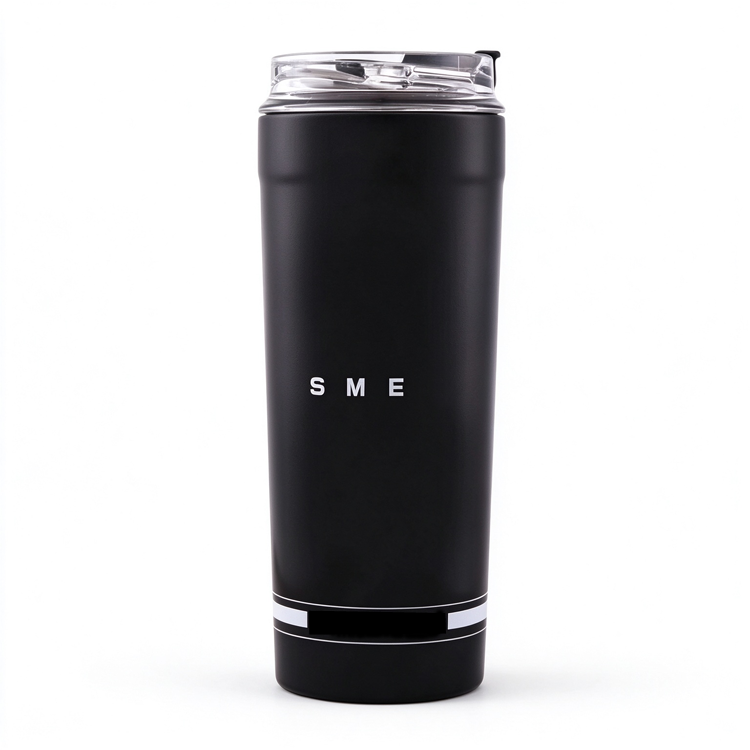 51357101 Colorful Stainless Steel Tumbler, Insulated Travel Coffee Cup With Flip Straw Lid ( Straight )