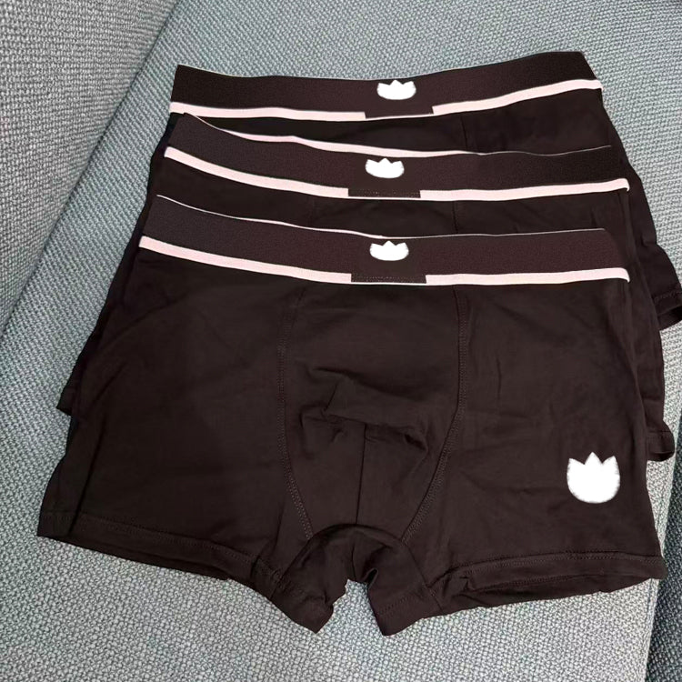 51144966 Men's Black Striped Waistband Soft Cotton Sport Boxer Briefs Underwear M-XXL