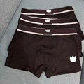 51144966 Men's Black Striped Waistband Soft Cotton Sport Boxer Briefs Underwear M-XXL
