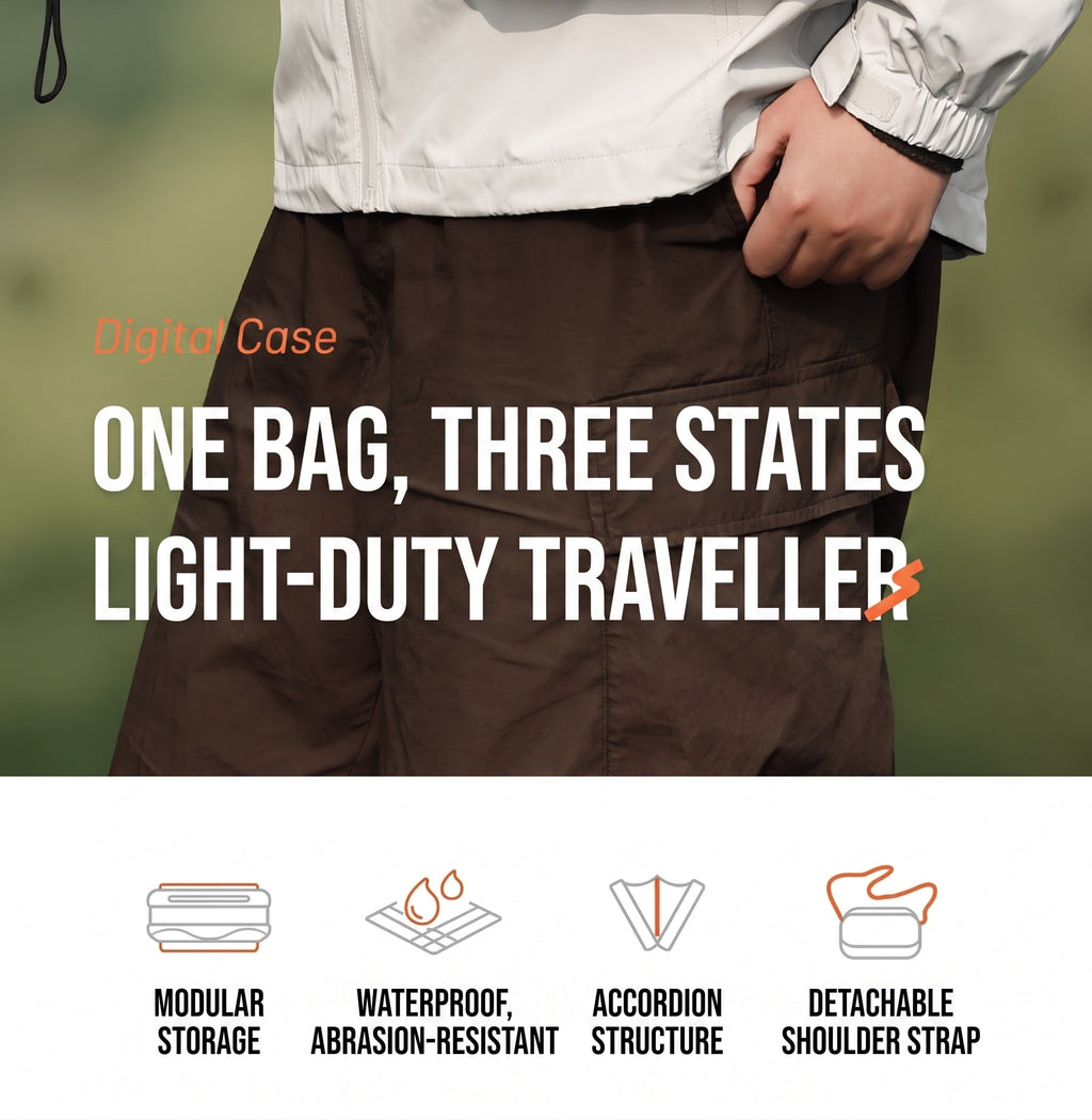 VolcanoBag - Electronic Organizer Travel Case, Cable Storage Bag for Digital Gadgets & Accessories
