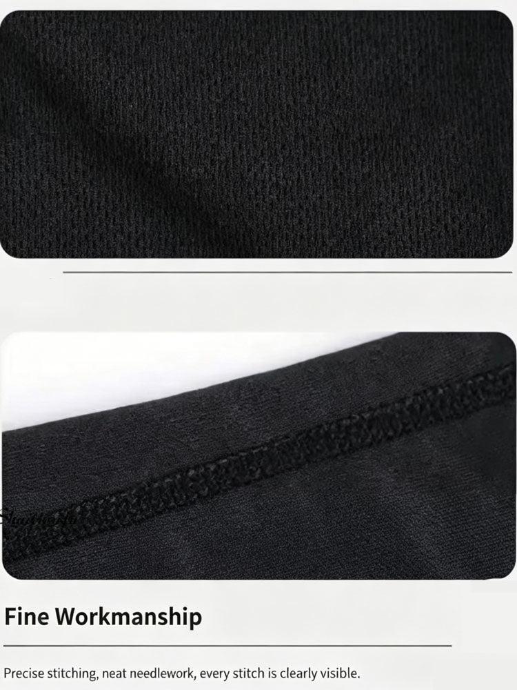 51155385 Black Embroidered Logo Balaclava Soft Stretchy Windproof Full Face Ski Mask Hood