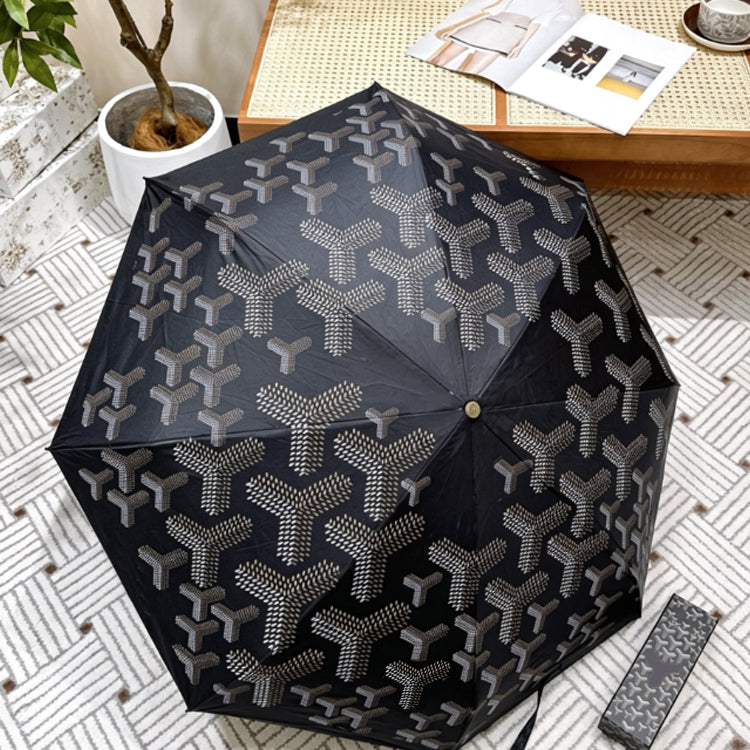 51162357 Auto Open Close Folding Umbrella UPF50+ UV Protection Windproof Printed Gift Parasol