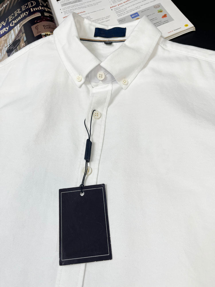40823780 Men's Cotton Button Down Shirt Long Sleeve Classic Logo Casual Dress Shirt