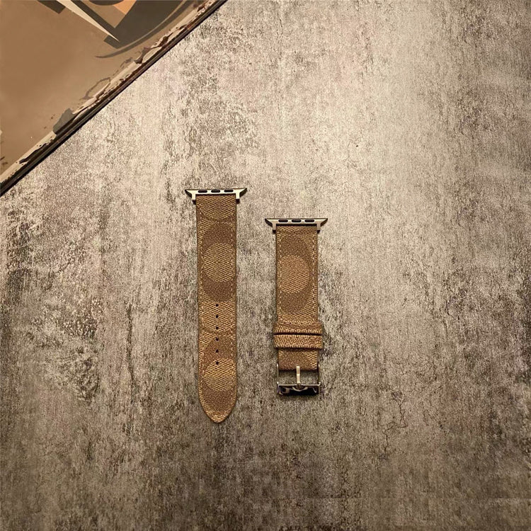 Luxury Pattern Leather Watch Band Replacement Strap For Apple Watch Series - 51194305