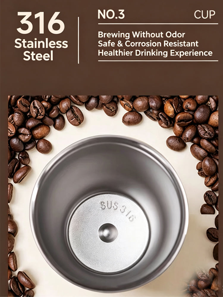 51194358 450ml Stainless Steel Insulated Coffee Tumbler Leak Proof Travel Thermal Coffee Cup