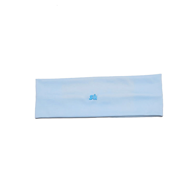 51180931 Solid Color Stretch Sports Headband Embroidered Logo Sweat Wicking Fitness Hair Band