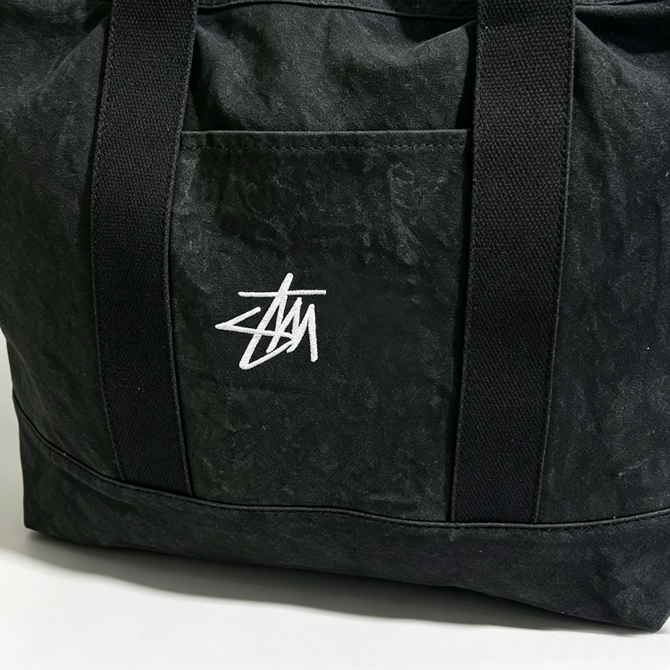 51211591 Black Printed Canvas Tote Bag Large Capacity Casual Daily Shoulder Handbag