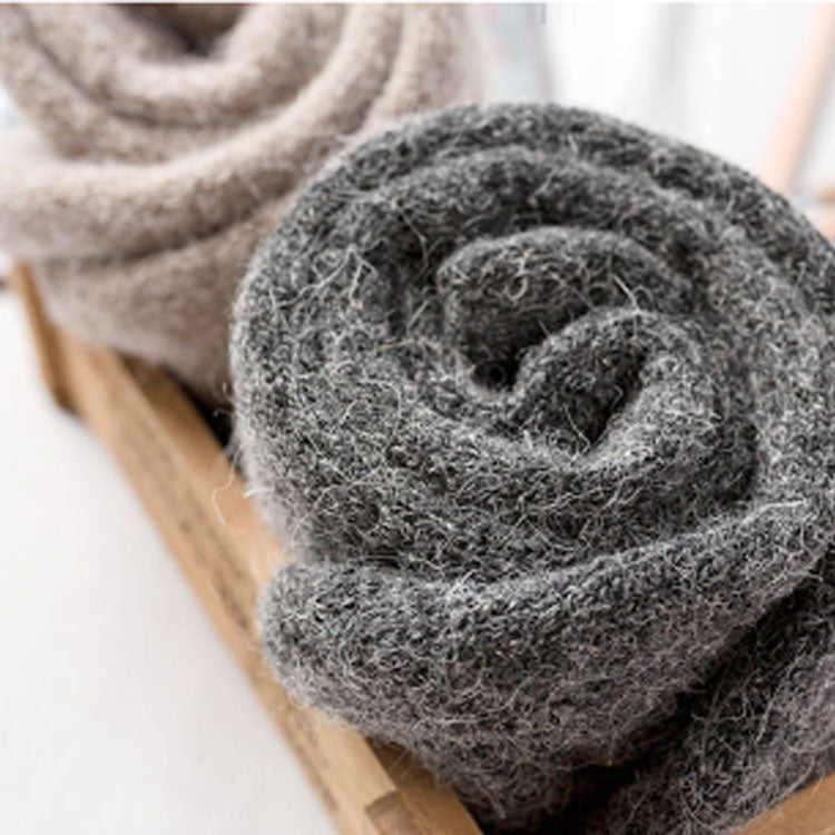 Winter thickened fleece warm solid color wool socks (1pairs)