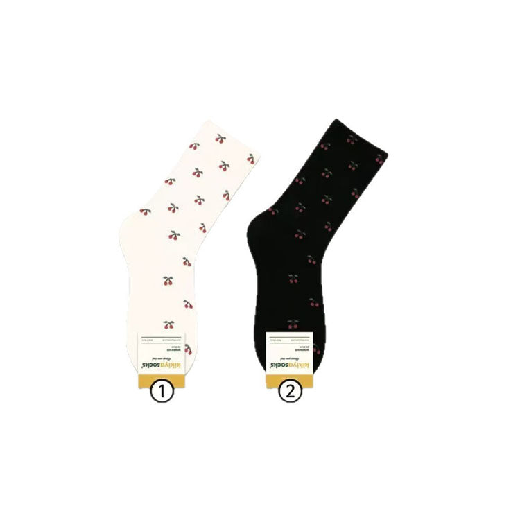 40280183 Korean socks women kikiyasocks autumn new cherry girls  socks