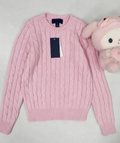 40170238 RL Pony - Children's pink cable sweater