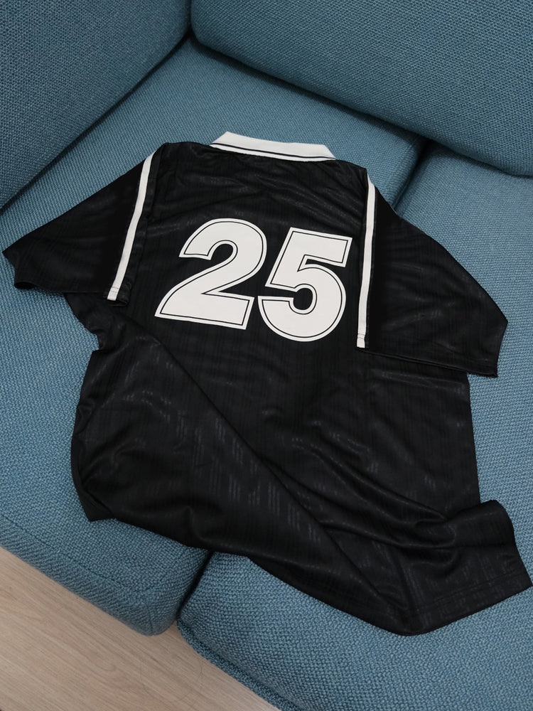 Black Striped Soccer Top