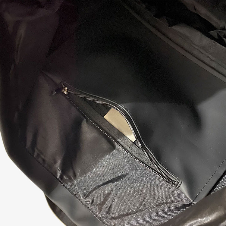 51211536 Large Capacity Black Tote Bag Letter Print Waterproof Daily Travel Shoulder Handbag