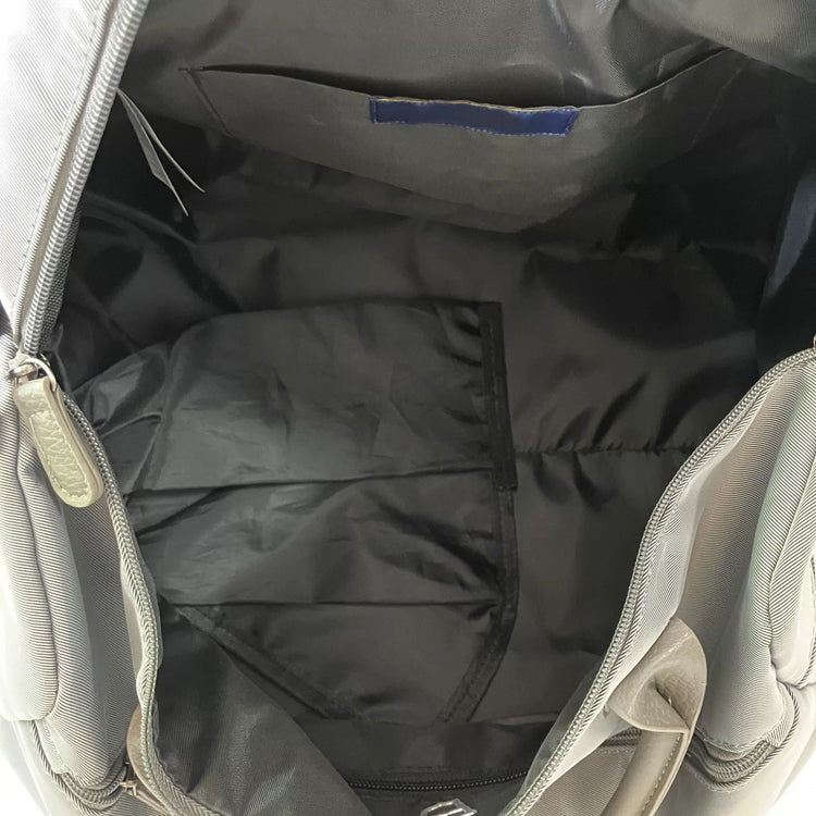 51371277 Gray Nylon Duffle Bag, Weekender Overnight Travel Bag with Strap