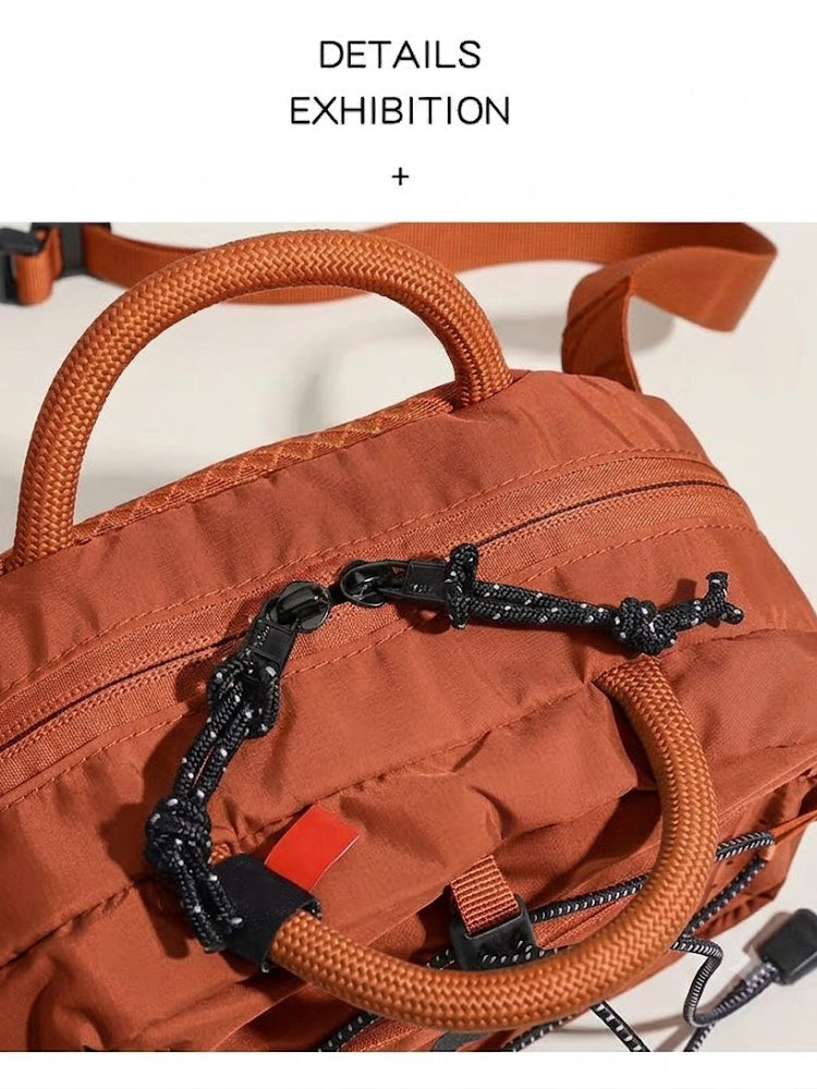 51148025 Lightweight Nylon Mini Crossbody Bag Adjustable Strap Casual Outdoor Shoulder Bag