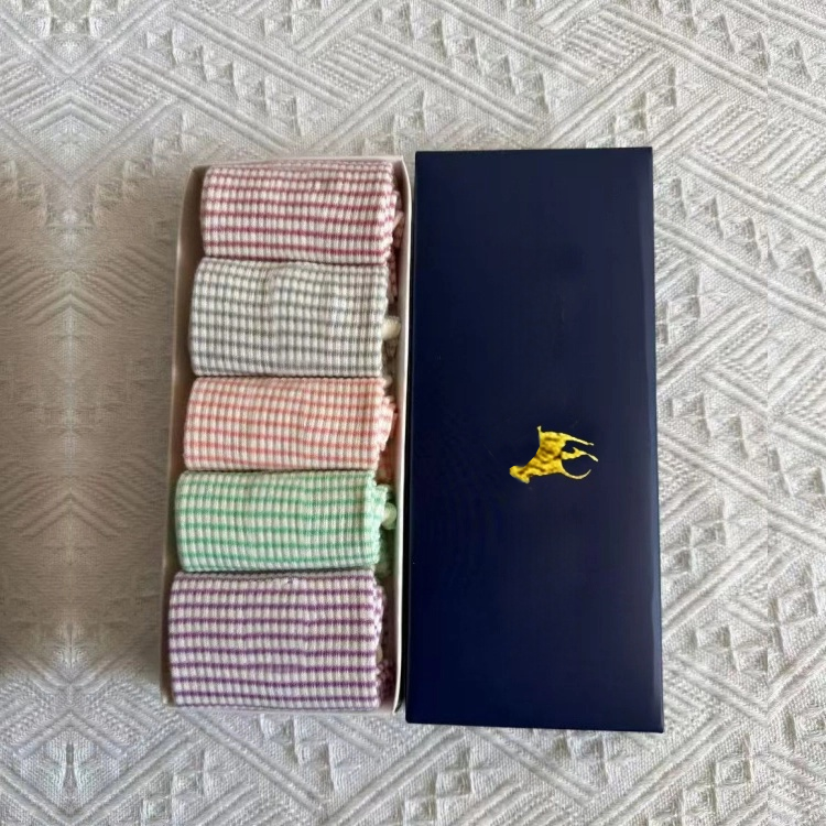 51193488 Women Striped Cotton Crew Socks Soft Comfortable Casual Mid‑Calf Socks Gift Box Set