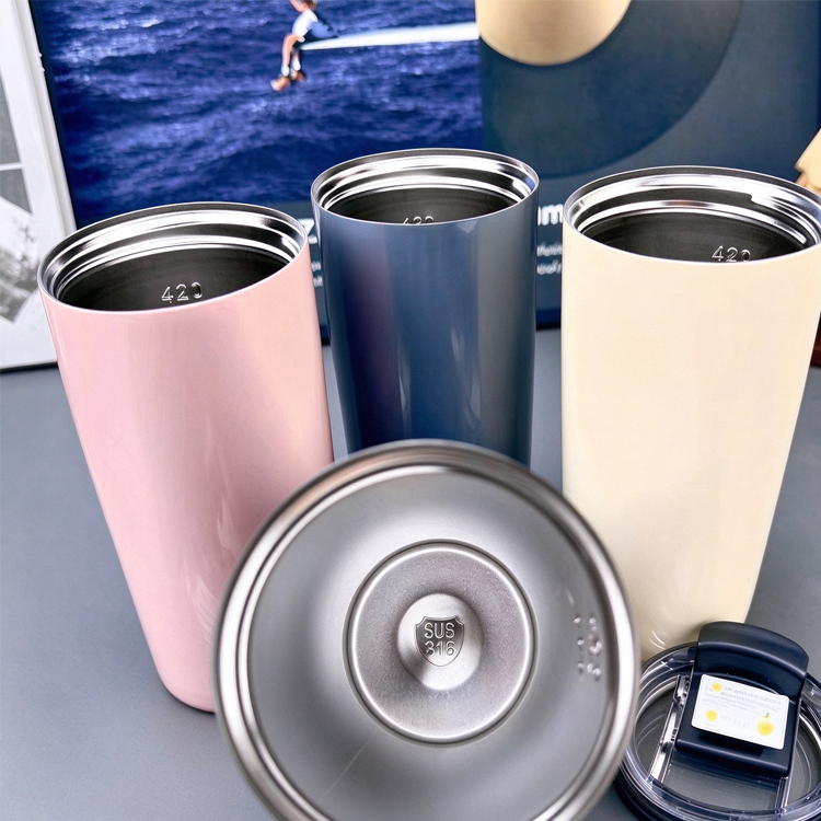 51357382 Stainless Steel Insulated Travel Tumbler, Reusable Coffee Cup with Lid for Office & Outdoor