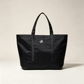 51193265 Black Large Capacity Tote Bag Embroidery Logo Casual Daily Shopping Shoulder Handbag