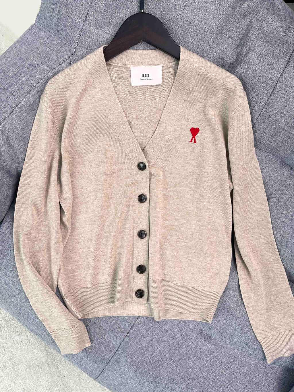 RED AMI DE COEUR CARDIGAN Cardigan in classic merino wool