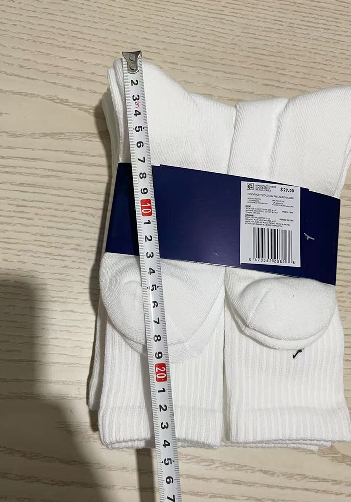 40148855/40180515 RL Pony-Solid Color Socks 6-Pack （For Men and Women）