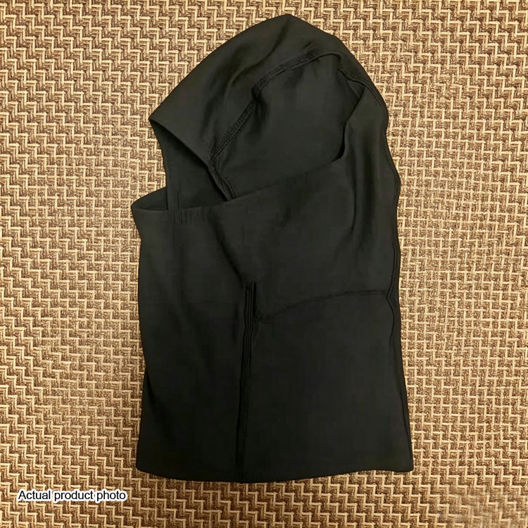 51155385 Black Embroidered Logo Balaclava Soft Stretchy Windproof Full Face Ski Mask Hood