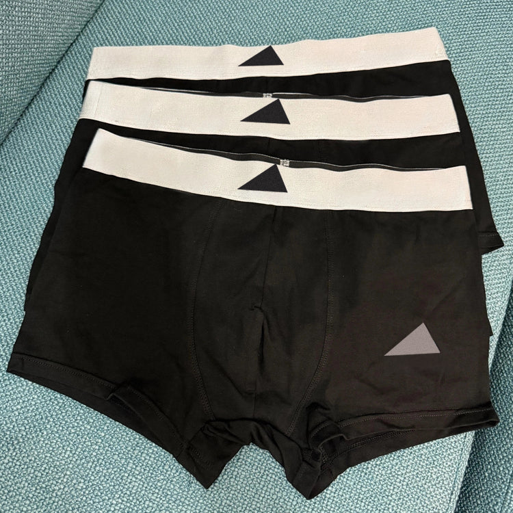 51144966 Men's Black Striped Waistband Soft Cotton Sport Boxer Briefs Underwear M-XXL