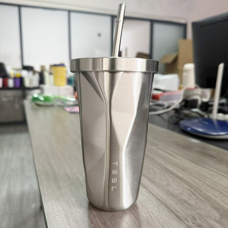 51194346 Stainless Steel Insulated Tumbler With Straw Reusable Travel Coffee Cup for Cold Hot Drinks
